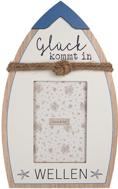 Clayre & Eef Fotolijst 10x15 cm Wit MDF Boot