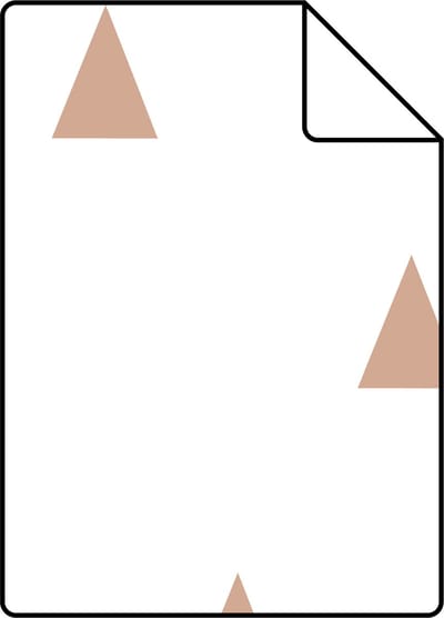 Proefstaal ESTAhome behang grafische driehoekjes wit en licht terracotta - 26.5 x 21 cm - 139351-S