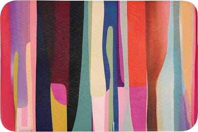 Badmat 90x60 cm - Antislip - Kleurbanen - Verticaal - Kleurrijk - Badmatten voor badkamer - Badkamermat - Douchemat - Badkamer mat
