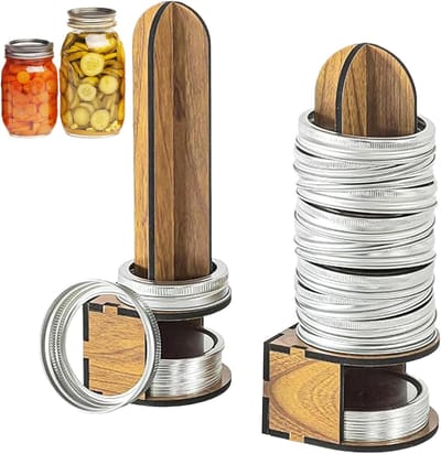 Dekselhouder Set - Opberger Organizer - Keuken Ordenen - Duurzame Houten Constructie - 30.5 cm - Natuurlijk Hout