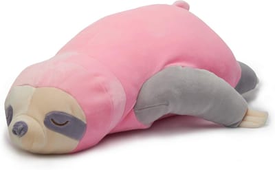 Extra Zacht Pluizig Zijslaper Kussen als Neksteun of Zwangerschapskussen Roze 80 cm