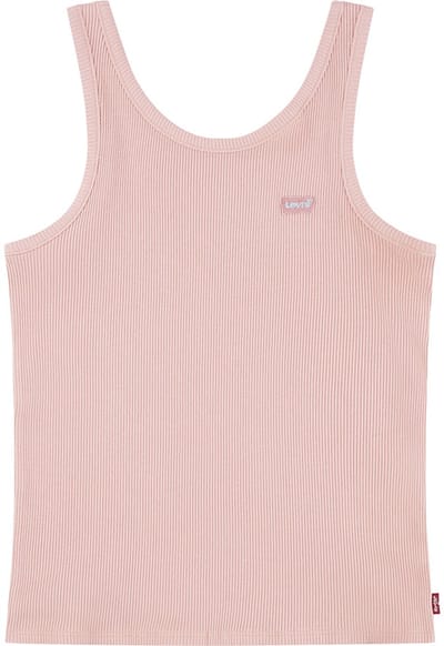 Levi´s ® Kids Meet And Greet Ribbed Mouwloos T-shirt Roze 8 Years Jongens,Meisjes