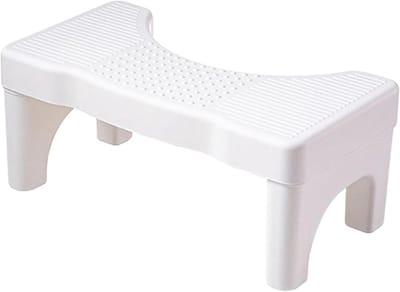 Toiletkruk - Poepkrukje Hurkstoel - Natuurlijke Houding - Ergonomische Hoek - 20x20x20 cm - Wit