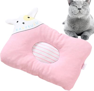 Kussen Für Welpen - Kuschelkissen Voor Kleine Honden - Ondersteuning Voor Hals En Rug + Geborsteld Katoen Materiaal - 1 Stuk - Voor Kleine Honden, Pups, Kittens En Beperkte Dieren Roze