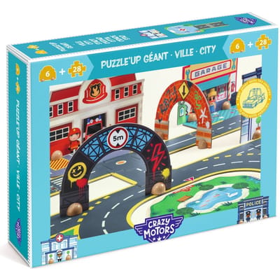 DJECO vloerpuzzel stad Crazy Motors 3 jr+