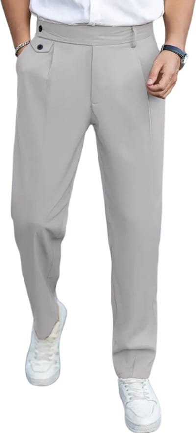 Nivard Pantalon Heren - Chino - Golfbroek - Nette Broek - Elastische Tailleband - Volwassenen - Khaki - S