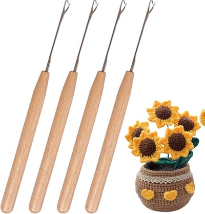 Haaknaalden Set - Handwerk Gereedschap - Kleine Projecten - Roestvrij Staal - 4 Stuks