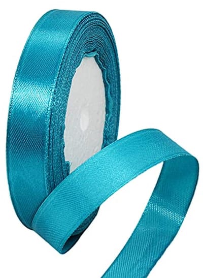 15mm Dubbelzijdig Satijnlint in Peacock Blauw voor Cadeauverpakking, Knutselen, Bruiloft Decoraties en Feestelijke Gelegenheden - 22M Lang