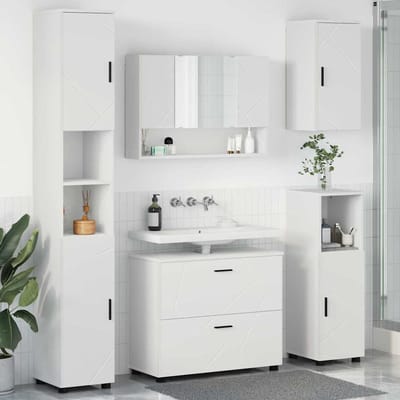 vidaXL - Badkamermeubel - Set - 5 - st - Wit - 35 - x - 30 - x - 192 - cm