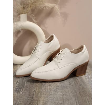 Trendy Zachte Leren Schoenen met Middelhoge Hak Riemen Dikke Hak Enkele Schoenen Vier Kleine Leren Schoenen Damesschoenen Groothandel 39 wit
