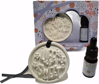 Sjieke Klei geurhanger set "Seasalt & Surf" - Wit / Multicolor - Clay Fragrance - Geschenkset - kerstCadeau - Geurhanger - kersttip / sinterklaas cadeau