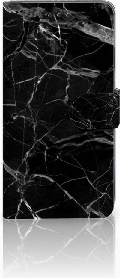 Apple iPhone Xs Max Bookcase Marmer Zwart - Origineel Cadeau Vader