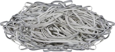 1 kg - Elastiek - wit - diameter 120mm - breedte 5mm - in zak - ca 285 stuks