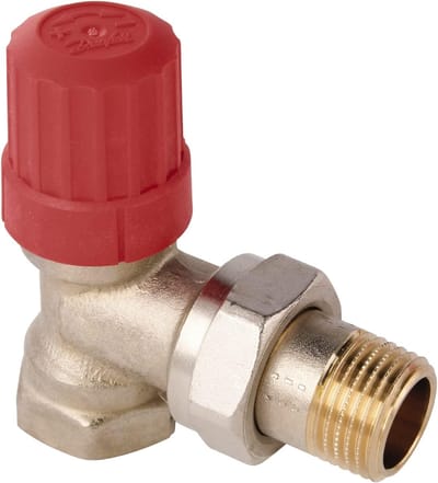 Thermostaatventiel Onderdeel - Ventielhuis Hoekvorm - Verwarming Regelen - Messing Vernikkeld - 1/2 inch Hoek - N.v.t.