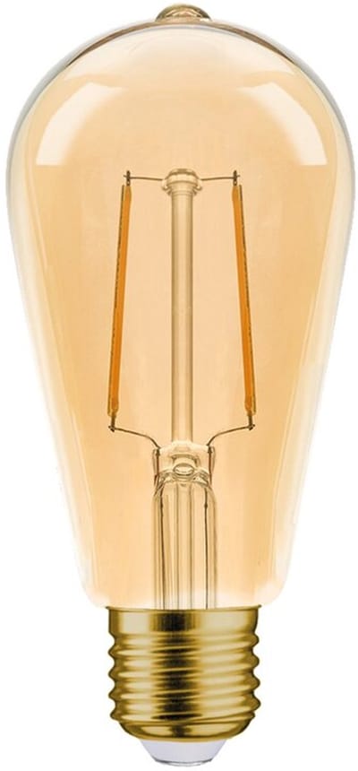 LEDmaxx LED Rustieklamp ST64 2W 200lm 2200K Goud Niet-Dimbaar | E27 | Zeer Warm Wit | 2 watt | 15.000 Branduren
