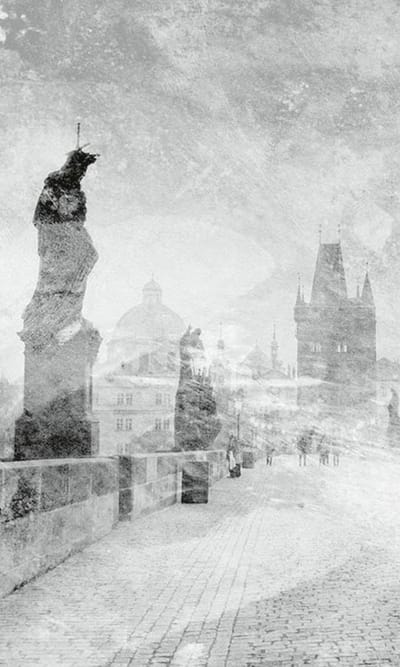 Fotobehang - Charles Bridge Abstract II 150x250cm - Vliesbehang