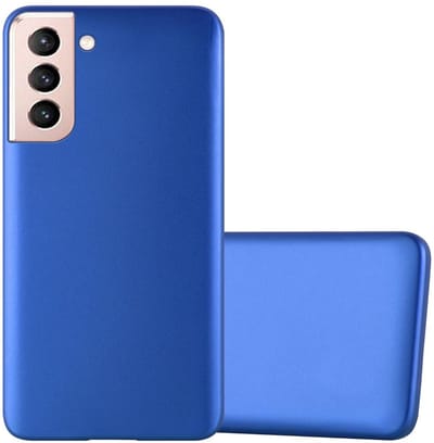 Cadorabo Hoesje geschikt voor Samsung Galaxy S21 5G in METAAL BLAUW - Beschermhoes gemaakt van flexibel TPU silicone Case Cover