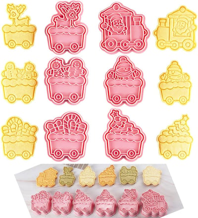 Set van 6 kerstvormpjes voor koekjes, ideaal voor kinderen, bakken, feestelijke traktaties en creatief koken