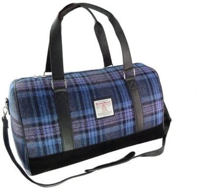Reistas Clyde Stewart Blauw en Paars Tartan - Harris Tweed - Extra Groot - Glen Appin of Scotland