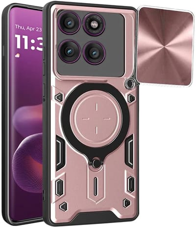 Hoesje geschikt voor Motorola Edge 60 Pro - Techsuit CamGuard Pro Back Cover - Roségoud