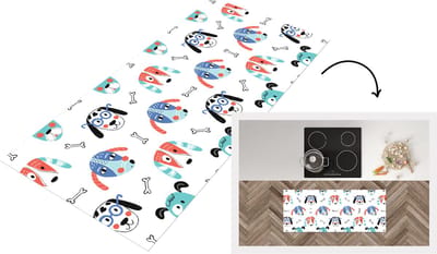 Keukenloper - Loper keuken - Jongens - Patronen - Hond - 120x50 cm - Keukenloper vinyl