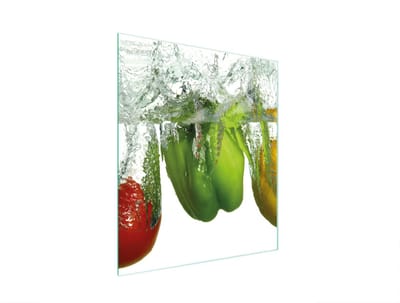 TMK ArtDeko - Snijplank Glas - 45x52 cm - Paprika - Stijlvol - Veelkleurig
