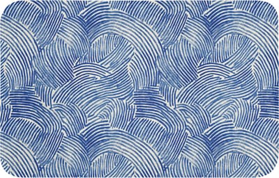WC mat 80x50 cm - Antislip - Modern - Abstract - Blauw - Toiletmat - Vloermat - Douchemat - Toilet tapijt - Toiletmatten