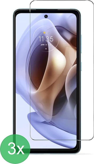 Geschikt Voor: Motorola Moto G31 / G41 / G71 5G Screenprotector 3x - screen protector - glas - bescherm - beschermglas - ZT Accessoires