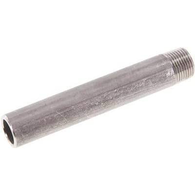 R 3/8'' Buitendraad x 17.2mm RVS Pijpnippel met Las uiteinde 20 Bar DIN 2982 - 100mm