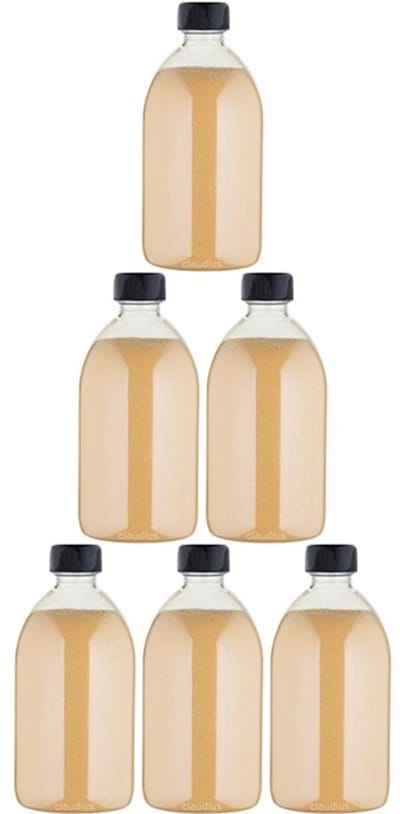 Scrubzout Sweet Orange & Cedarwood - 650 gram - Fles met zwarte dop - set van 6 stuks - Hydraterende Lichaamsscrub