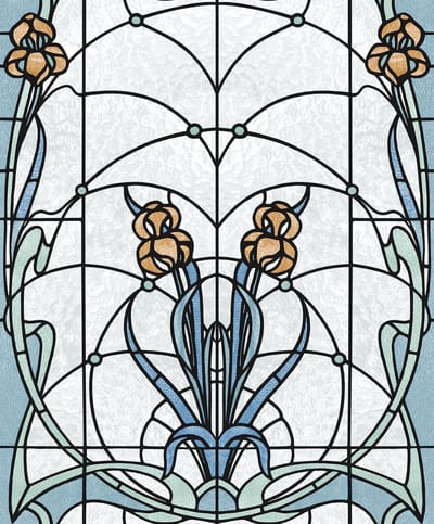 Dutch Wallcoverings - Artifice- glas in lood grijs/petrol - M793-01