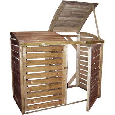 Kliko ombouw container ombouw klikoberging klikokast containerberging dubbel 144x128x90cm