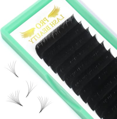 Volume Wimpers - Easy Fan Wimperextensions - Snel Volume Creëren - Automatisch Bloemende Fans - Mix Tray 9-16mm - Mat Zwart