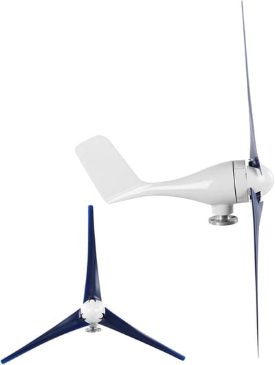 Windgenerator - Windturbine - Accu opladen - Automatische richtingsaanpassing - 800W - Blauw