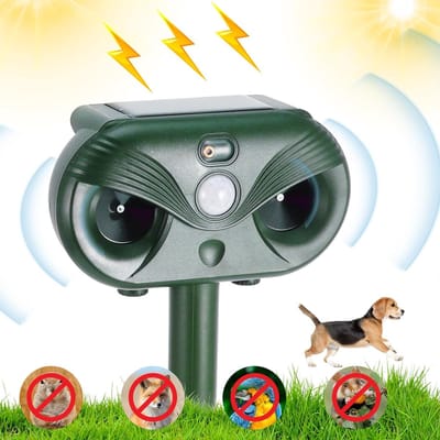 Ultrasone Kat Afschrikker met Bewegingssensor en Flitslicht - Waterdicht en Effectief voor Tuin en Dieren