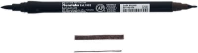 ZIG Art & Graphic Twin Tip brush marker - Dark Brown