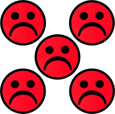 5 Smiley Magneten Rood 5 cm