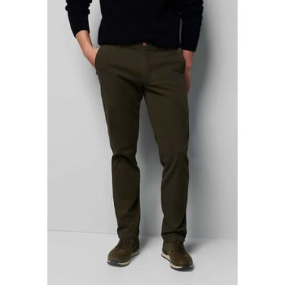 Meyer Broek M5 Chino Micro Structure Organic Cotton Blend Comfort Stretch Dark Olive / male
