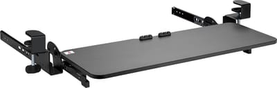 Maclean - Toetsenbordhouder voor onder het bureau - max. 5kg - 67x24cm - Zwart