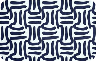 WC mat 80x50 cm - Antislip - Abstract - Modern - Blauw - Toiletmat - Vloermat - Douchemat - Toilet tapijt - Toiletmatten