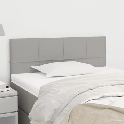 vidaXL - Hoofdbord - 80x5x78/88 - cm - stof - lichtgrijs