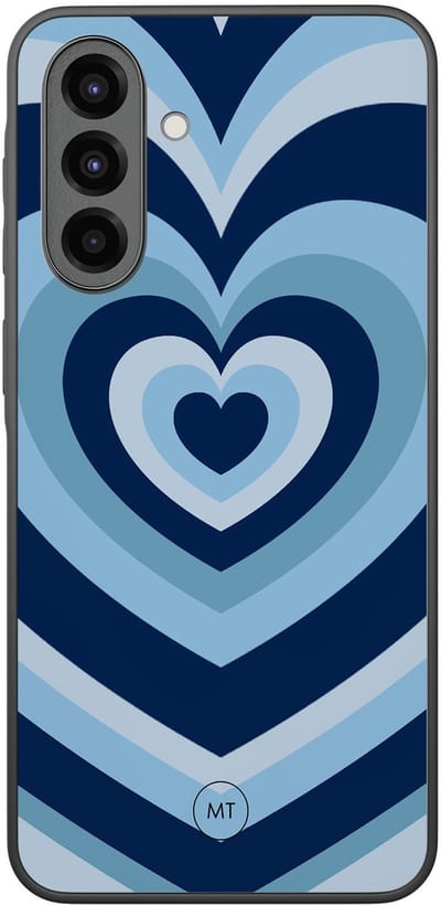 Hoesje geschikt voor Samsung Galaxy A36 - Hart blauw - TPU Hard Case Backcover - Blauw - Mooie Telefoonhoesjes