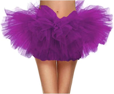 KIMU® Korte Tutu Paars Tule Rokje - Maat 116 122 128 134 140 146 152 - Paarse Petticoat Rok Meisje - Ballet Tulerokje Turnpakje Druif Heks Mermaid Festival