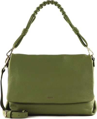 abro Schoudertas Leather Dalia Crossbody Poppy Oliv Groene