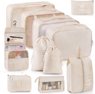 Dailygoods- Packing Cubes Set 11 Stuks - Reis Organizers - Koffers - Opbergzakken - Lichtgewicht - Duurzaam Polyester - Grote Capaciteit - Reisorganizers