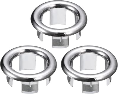 3 stuks gootsteen trimmen overloop deksel gootsteen overloop ringen 24 mm badkamer keuken wastafel afvoerdeksel gatinzet ronde doppen zilver
