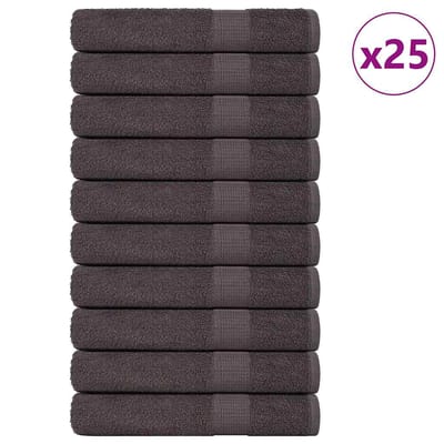 vidaXL - Handdoeken - FROGN - 25 - st - 100x200 - cm - 360 - g/m² - antraciet