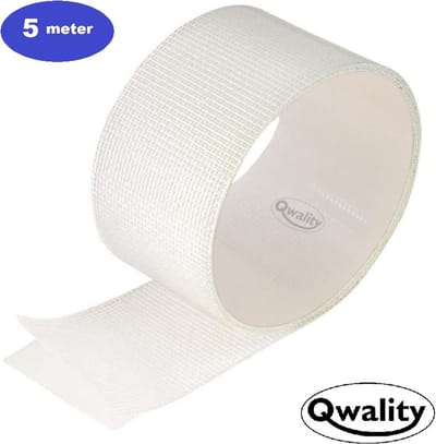 Hor Reparatie Tape - 5 Meter - Wit - Hor Reparatietape - Zelf Je Hor Repareren - Vliegengordijn Tape - Qwality®