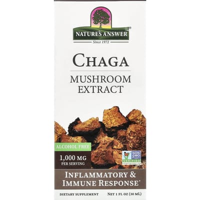 Nature's Answer, Chaga Paddenstoelenextract, Alcoholvrij, 30ml (1 fl oz)