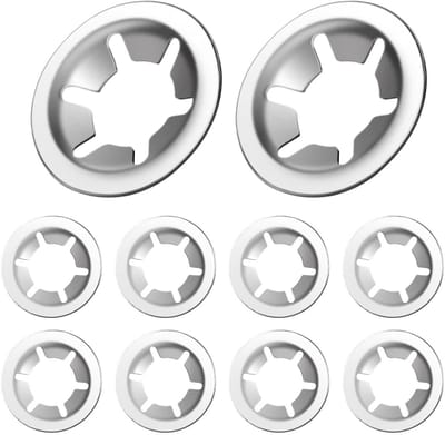 Dailygoods- Sluitringen 10 Stuks - Roestvrij Staal 304 A2 - Starlock/Borgringen - Klemringen - Corrosiebestendig - Voor Trillingsdemping